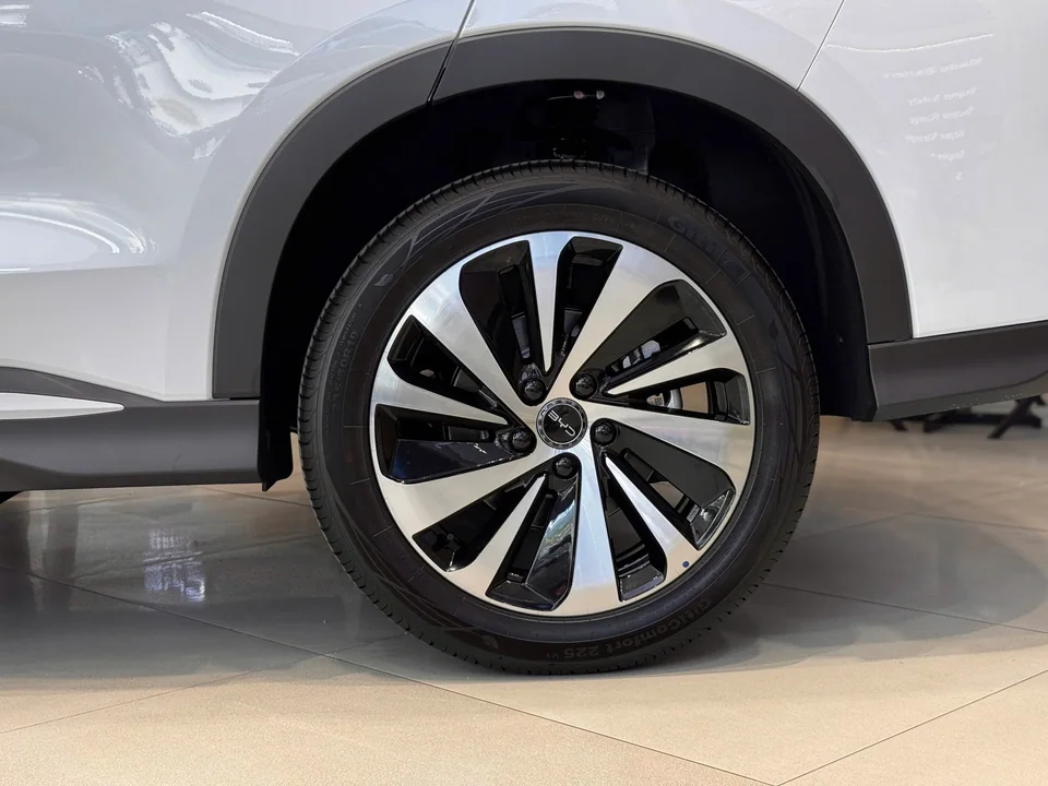 Cận cảnh mâm và lốp trên BYD Sealion 6 màu trắng
