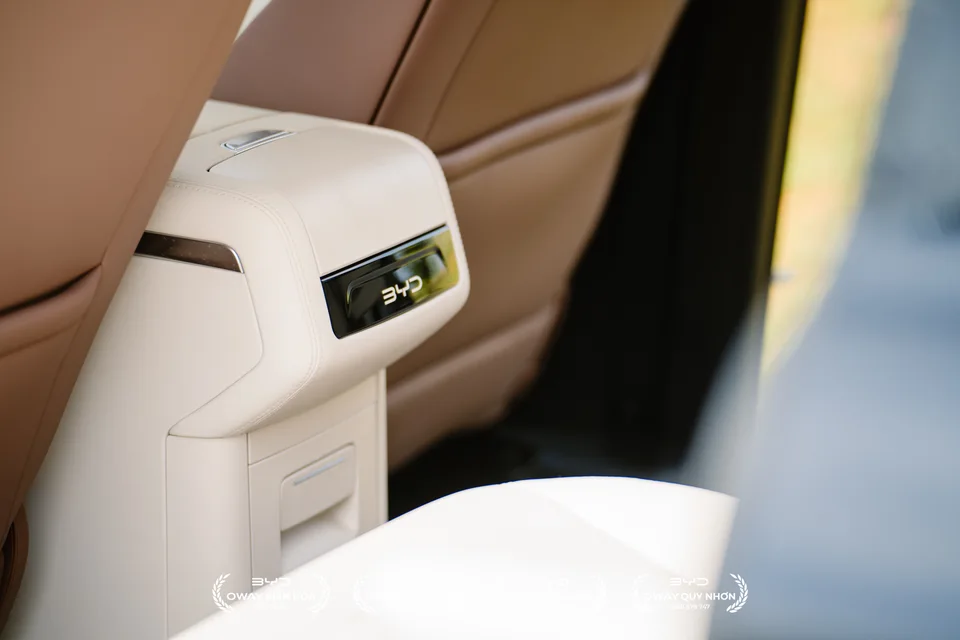 Phần phía sau bệ trung tâm trên BYD M9